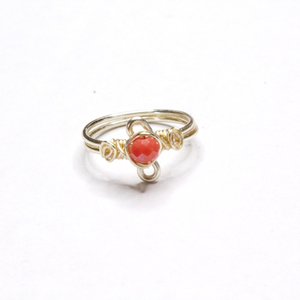 Handmade Coral Pinky Ring